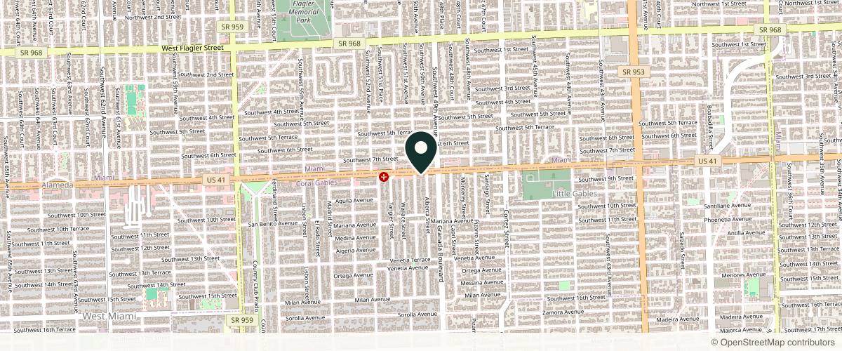 Map showing Svelta Plastic Surgery in Miami, Florida