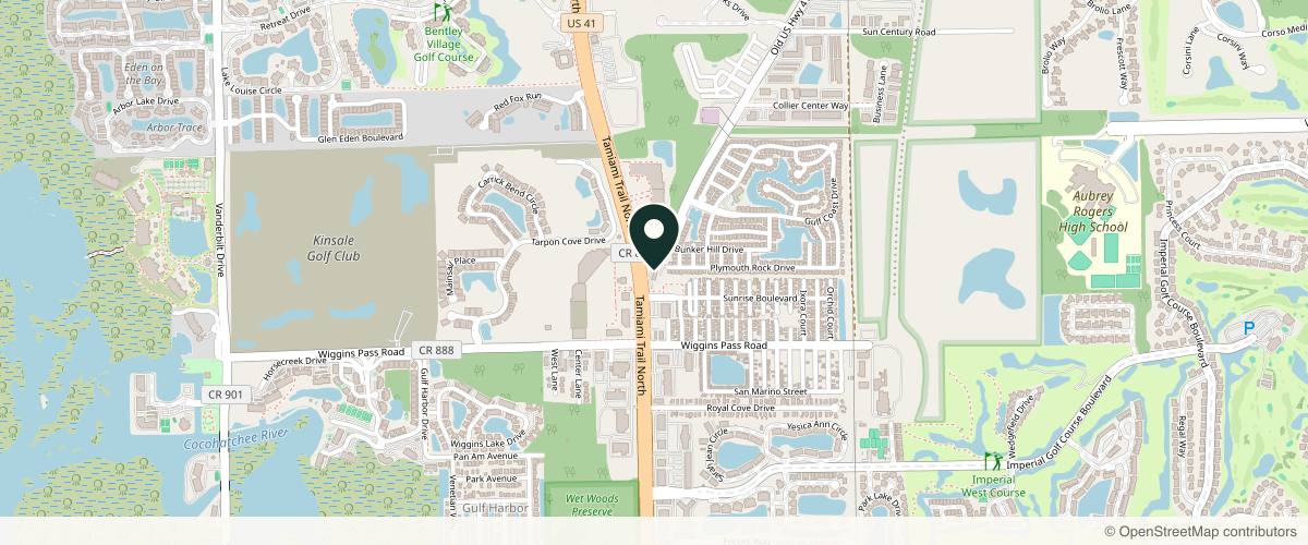 Map showing SWFL Dermatology Plastic Surgery & Laser Center in Naples, Florida