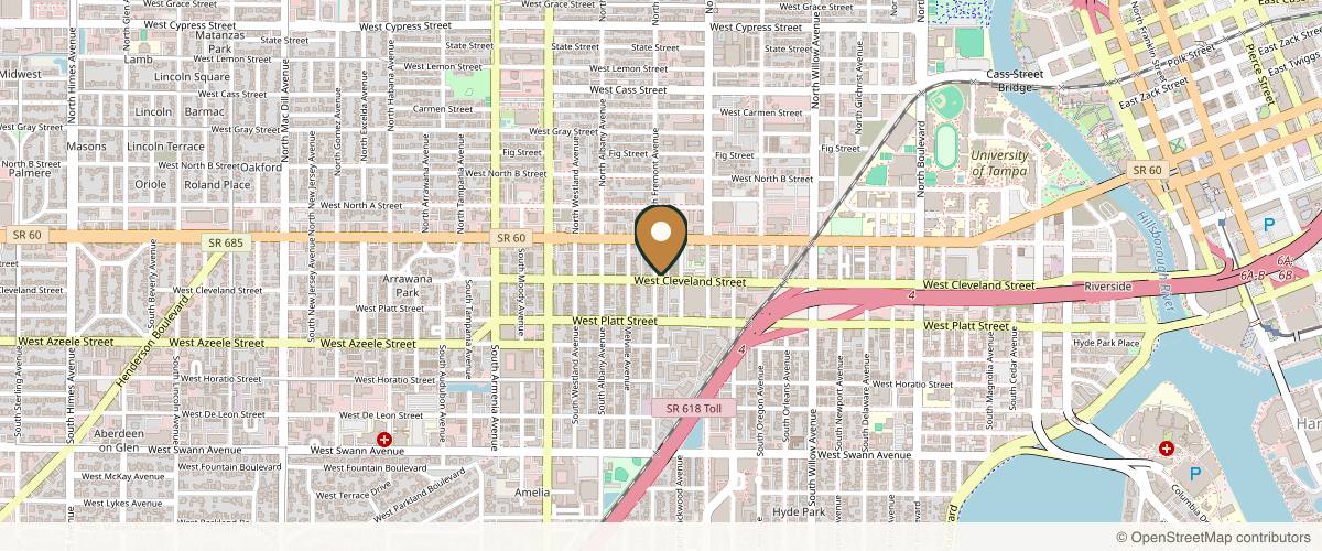 Map showing Tampa Bay Plastic Surgery in Tampa, Florida