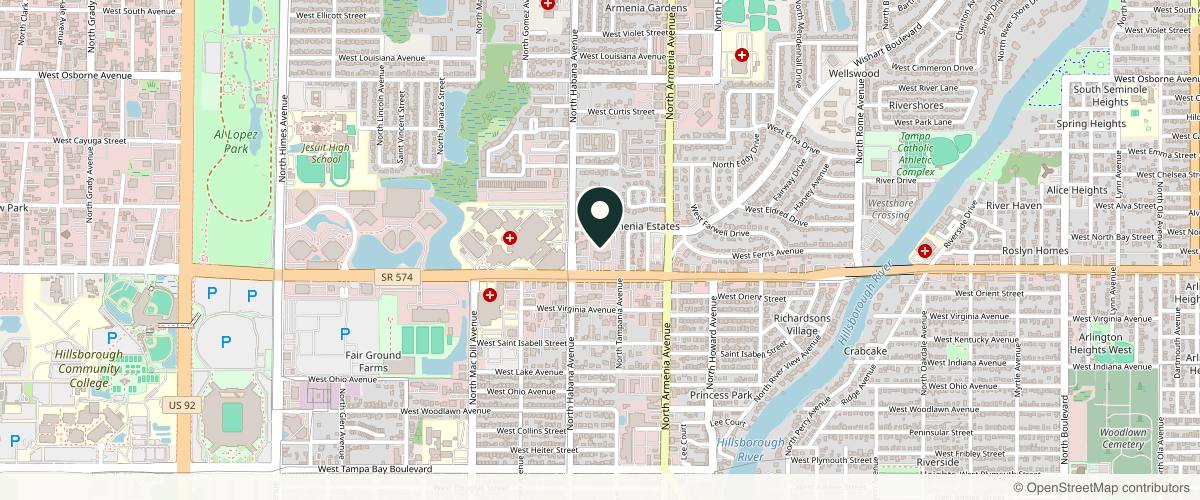 Map showing Tampa Mohs Surgery - Dr. Jonathan Lopez in Tampa, Florida
