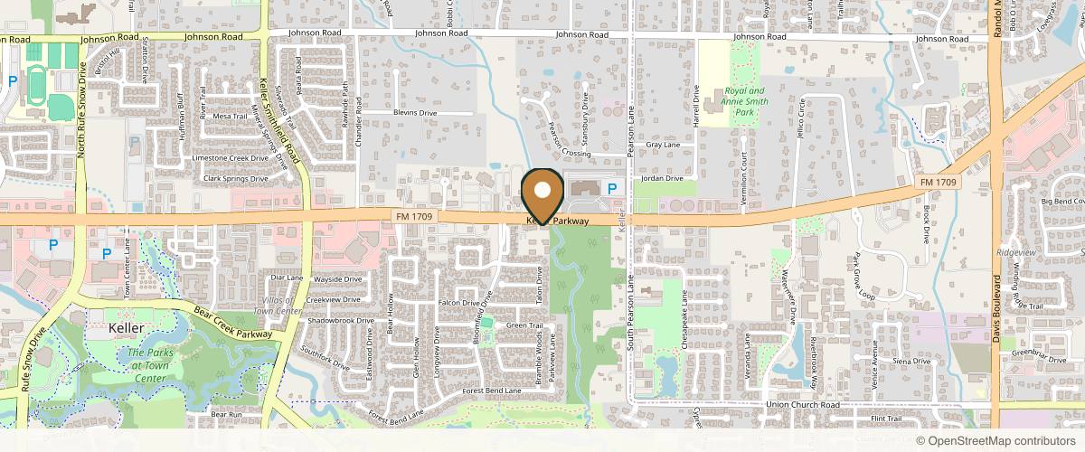 Map showing Tarrant Plastic Surgery in Fort Worth, Texas