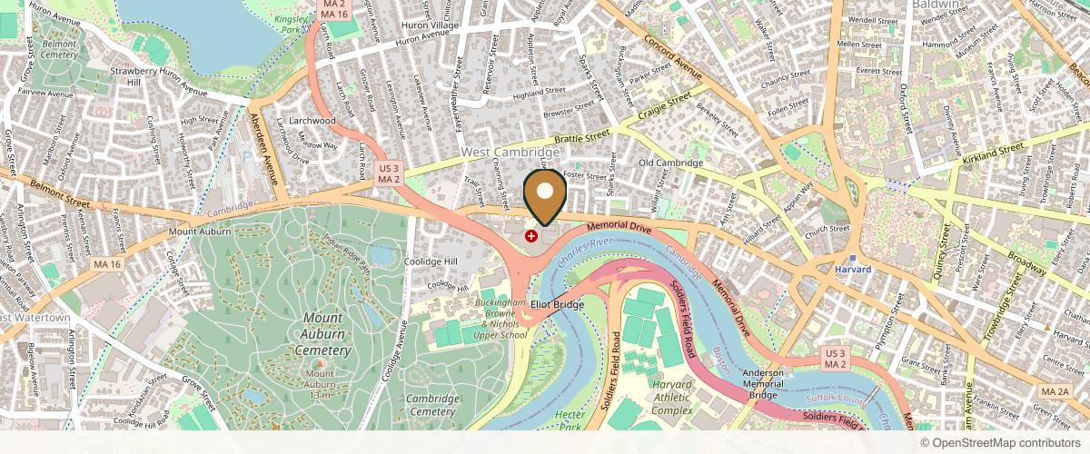 Map showing Taylor & Sullivan Plastic Surgery in Boston, Massachusetts