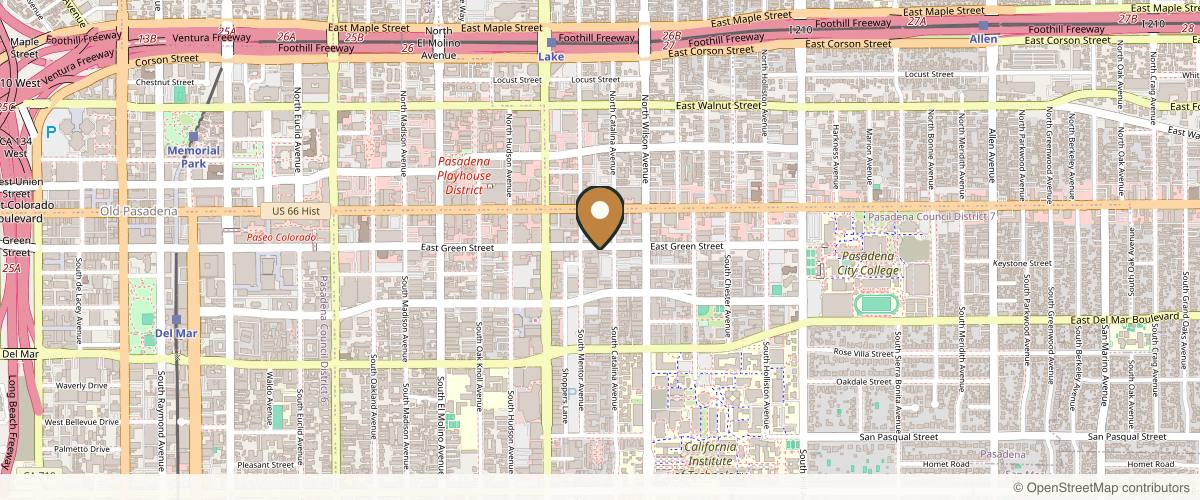 Map showing Taylor Plastic Surgery Center - Thomas S. Taylor, MD, FACS in Pasadena, California
