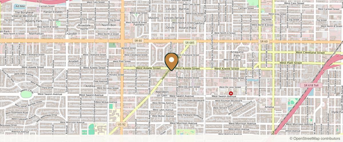 Map showing Temmen Plastic Surgery: Traci Temmen, M.D. in Tampa, Florida