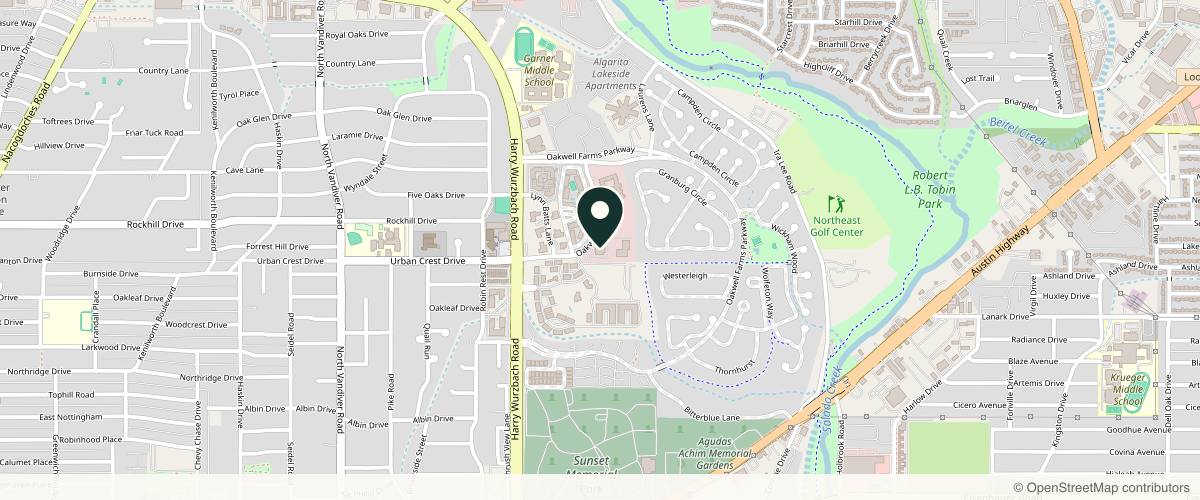 Map showing Texas Dermatology Med Spa in San Antonio, Texas