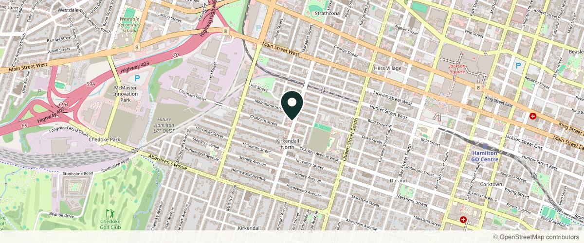 Map showing The Best You [Hamilton] - Medical Cosmetics & Aesthetics Clinic in Hamilton, Ontario