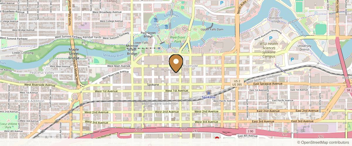 Map showing The CoolSuite in Spokane, Washington
