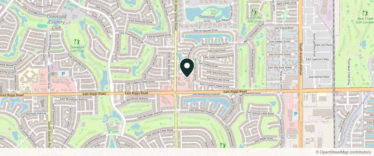 Map showing The Derm Lab Rx in Chandler, Arizona