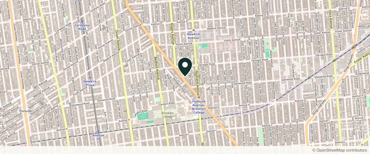 Map showing The Dermatology Specialists-Brooklyn College in Brooklyn, New York