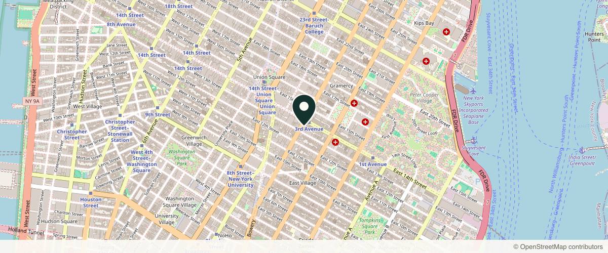 Map showing The Dermatology Specialists - Union Square in New York, New York