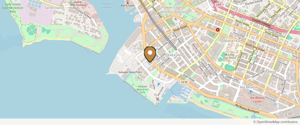 Map showing The Ferguson Clinic | Beauty Defined in Honolulu, Hawaii