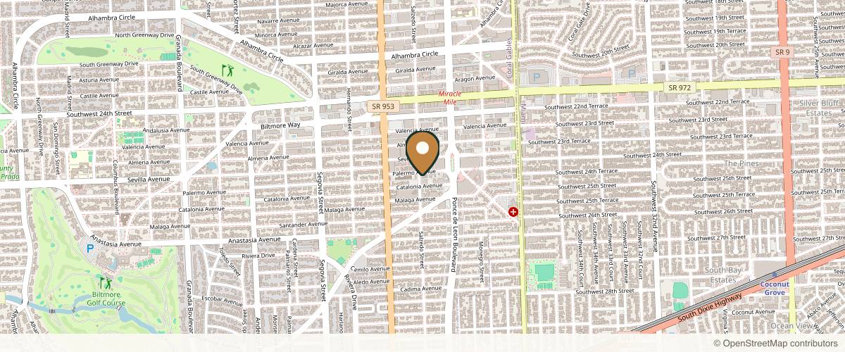 Map showing The Gables Look in Coral Gables, Florida