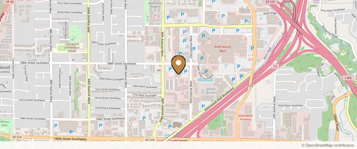 Map showing The Gallery of Cosmetic Surgery in Kirkland, Washington
