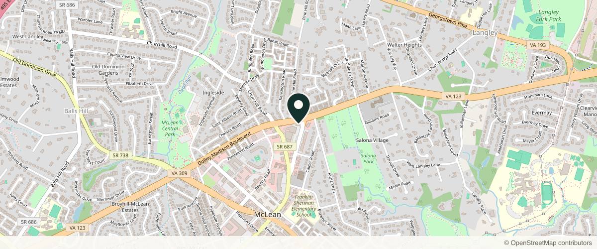 Map showing The Glow Plastic Surgery & Aesthetics in Washington, District of Columbia