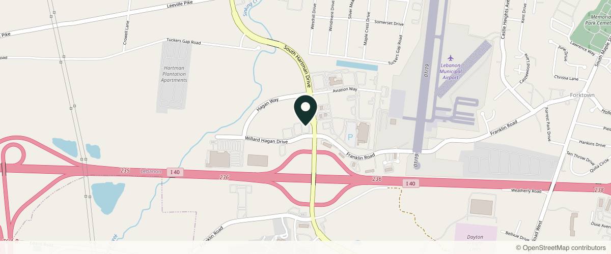Map showing The Lett Center | Lebanon, TN in Nashville, Tennessee