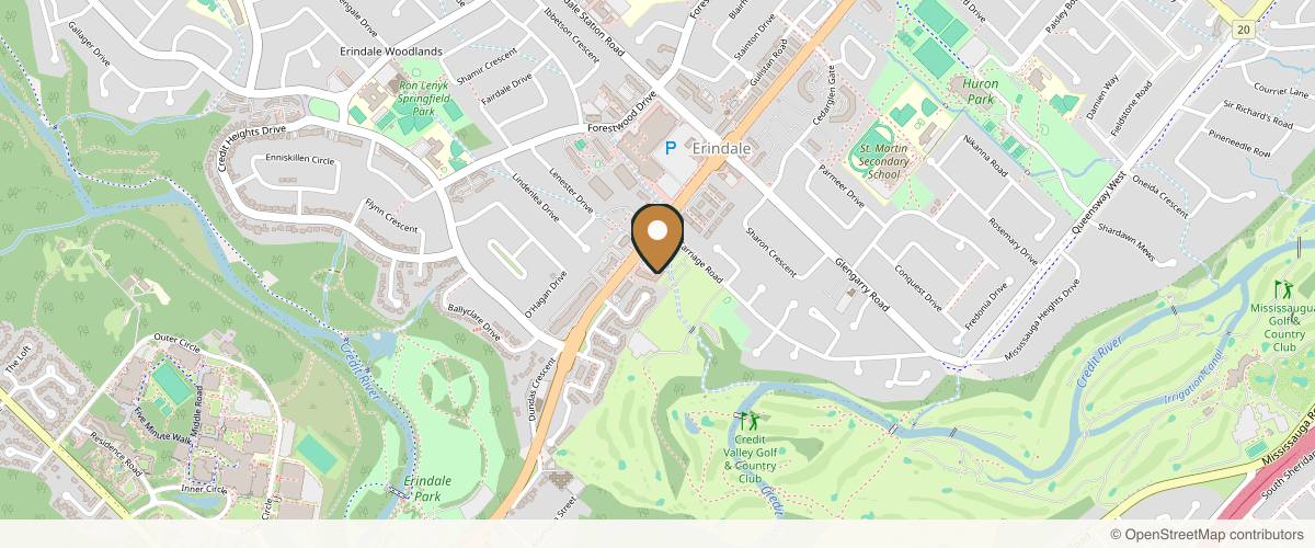 Map showing The Minor Surgery Center - TMSC in Mississauga, Ontario