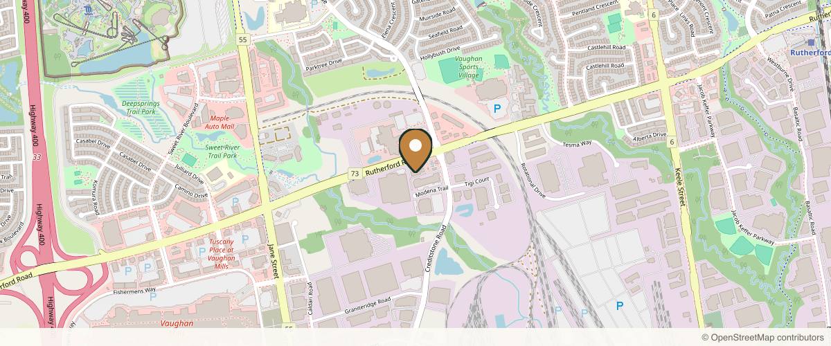 Map showing The Minor Surgery Center - TMSC in Vaughan, Ontario
