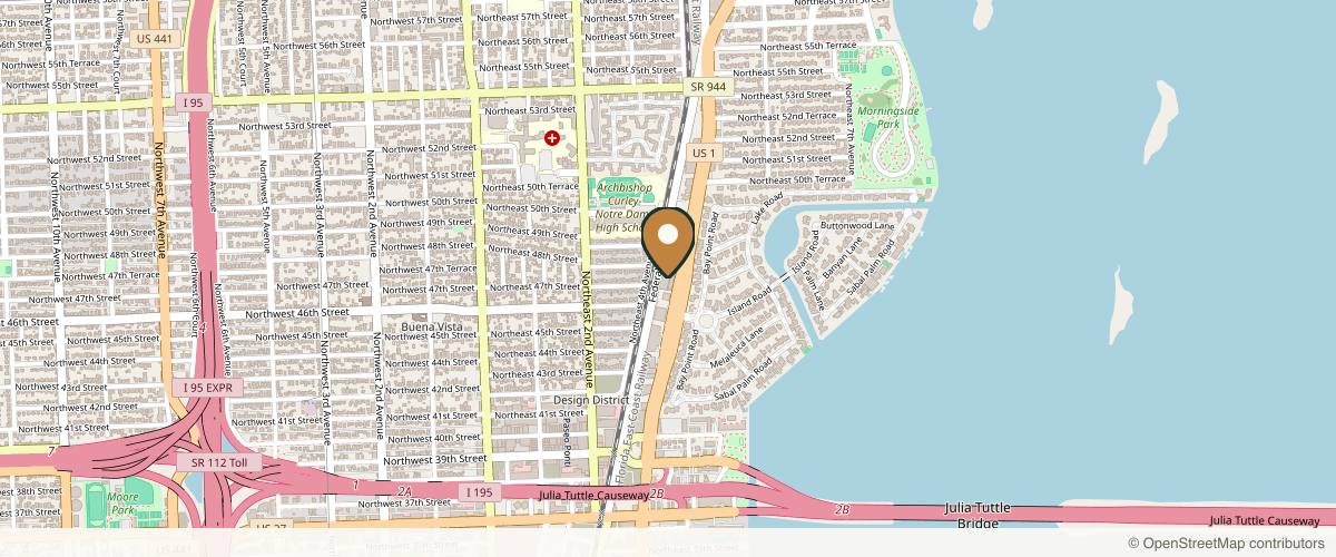 Map showing The Nathan Clinic: Plastic Surgery and Aesthetics in Miami, Florida