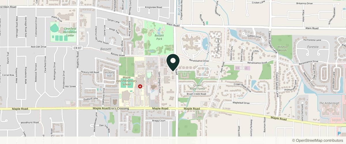 Map showing The Neiman Dermatology Building in Buffalo, New York