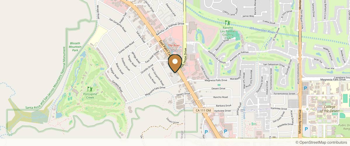 Map showing The Plastic Surgery Institute in Palm Springs, California