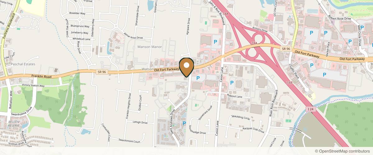 Map showing The ReFinery Medical & Aesthetics in Murfreesboro, Tennessee