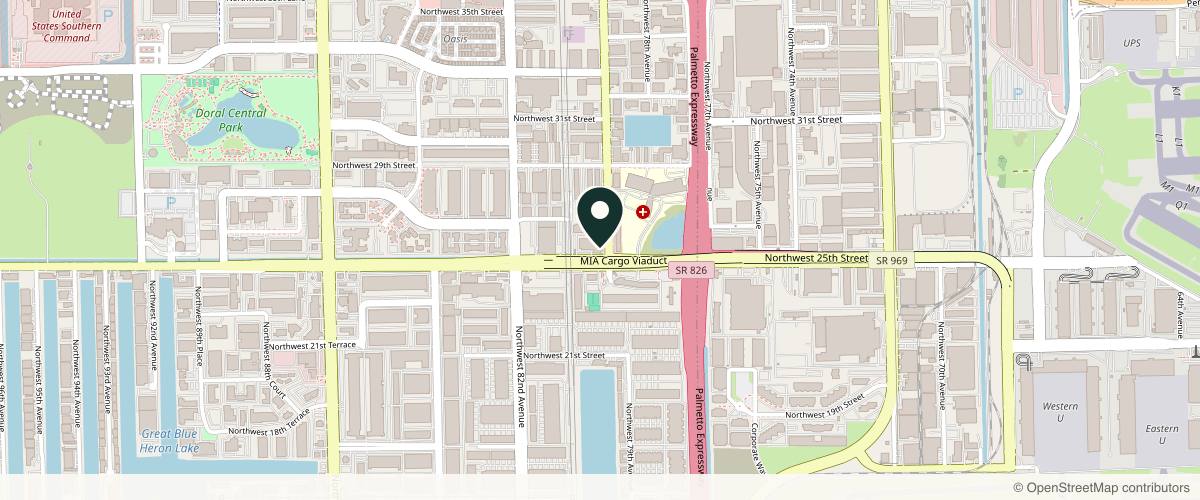 Map showing The Secret Plastic Surgery in Doral, Florida