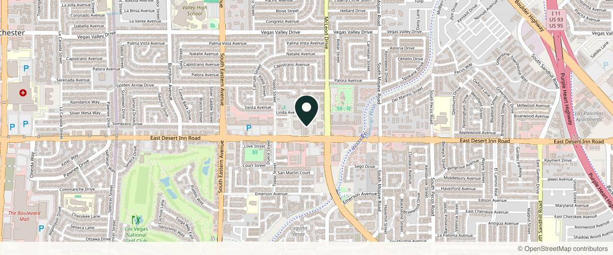 Map showing The Skin Docs Dermatology in Las Vegas, Nevada