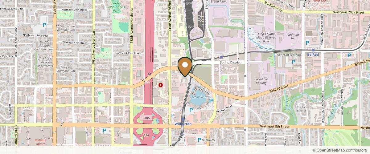 Map showing The Stern Center for Aesthetic Surgery in Bellevue, Washington