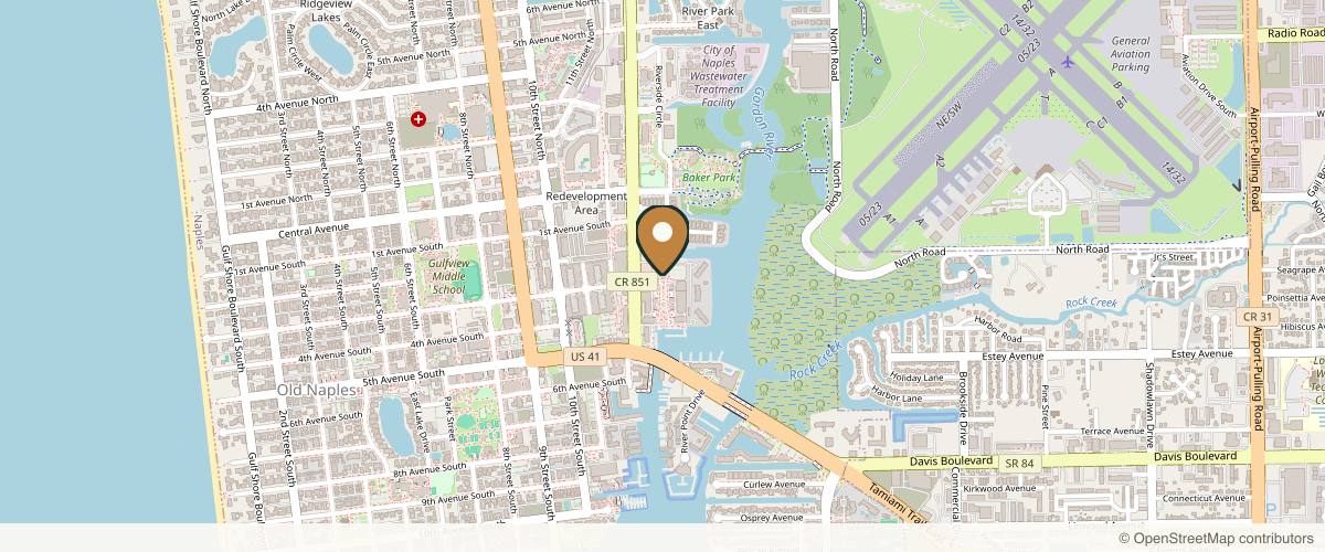 Map showing The Woodruff Institute for Dermatology & Cosmetic Surgery in Naples, Florida