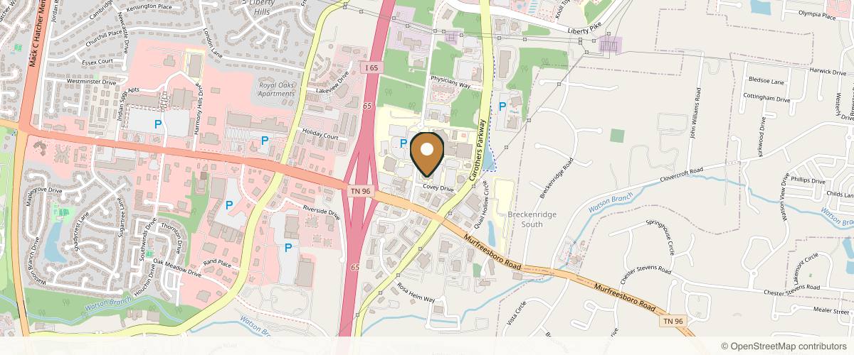 Map showing TN Eyelid Plastic Surgery - Dr. Michelle K. Nguyen, MD in Franklin, Tennessee