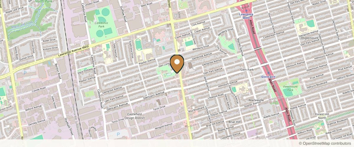 Map showing Toronto Minor Surgery Center - TMSC in Toronto, Ontario