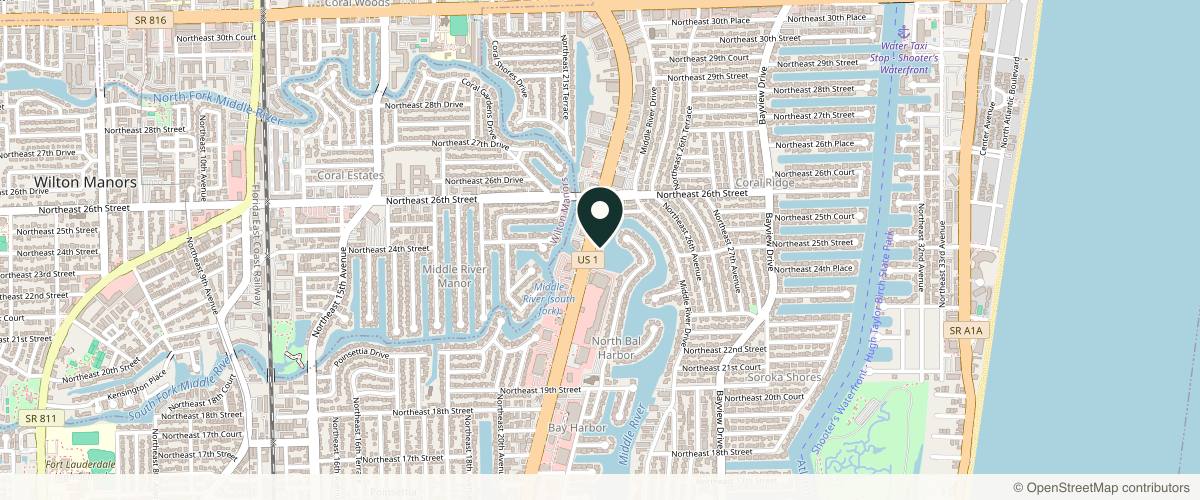 Map showing Tory Sullivan MD: Sullivan Dermatology in Fort Lauderdale, Florida