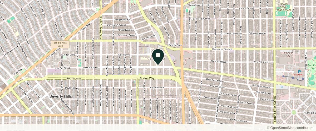 Map showing Tower Dermatology in Beverly Hills, California