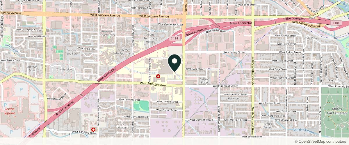 Map showing Treasure Valley Dermatology and Skin Cancer Center in Boise, Idaho