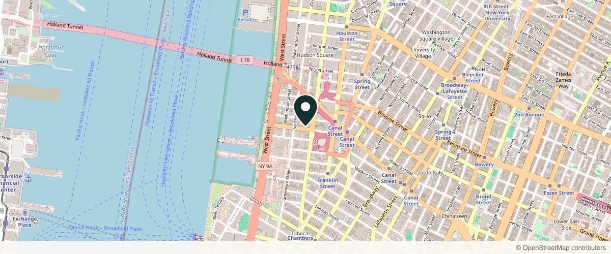 Map showing Tribeca Aesthetics - Jimmy C. Sung, MD, JD, FACS in New York, New York