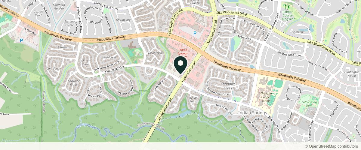 Map showing Tricia Brown MD - Dermatology in The Woodlands, Texas