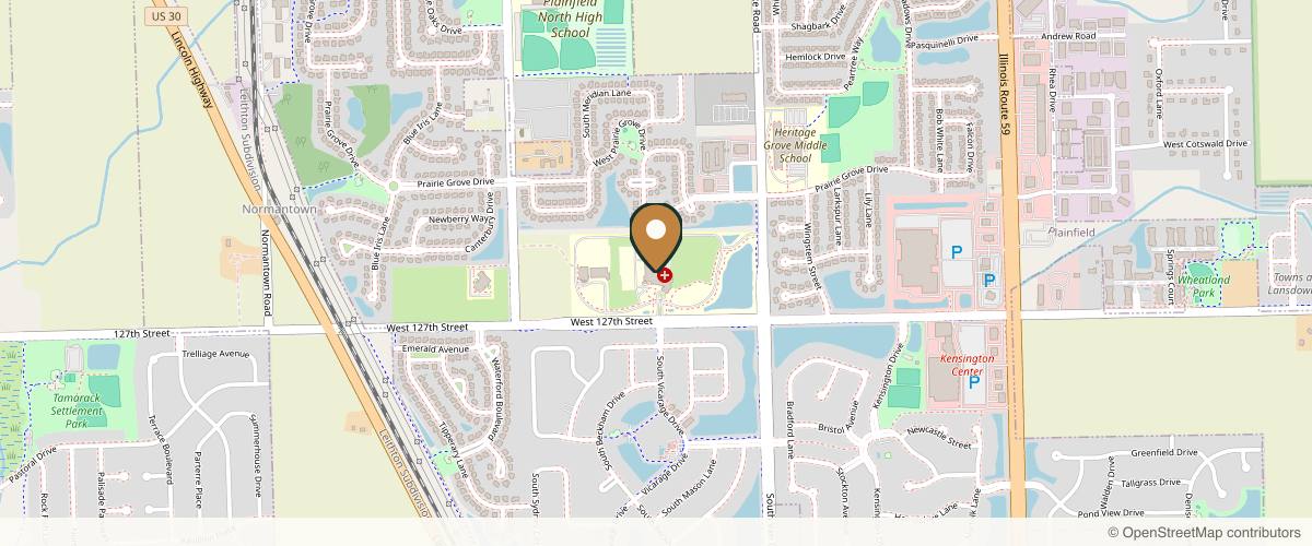 Map showing Tripti Burt, MD in Naperville, Illinois