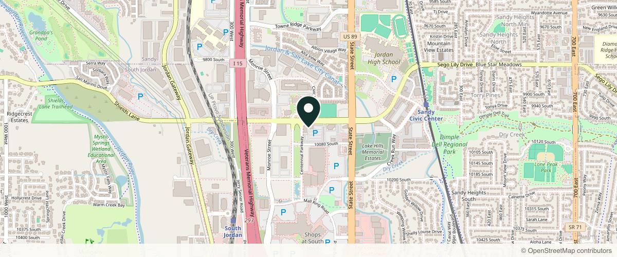 Map showing Trueskin Dermatology & Surgery in Salt Lake City, Utah