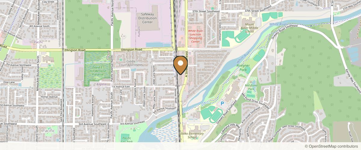 Map showing Tseng Plastic Surgery | Dr. Mark H. Tseng Plastic Surgeon in Tacoma, Washington