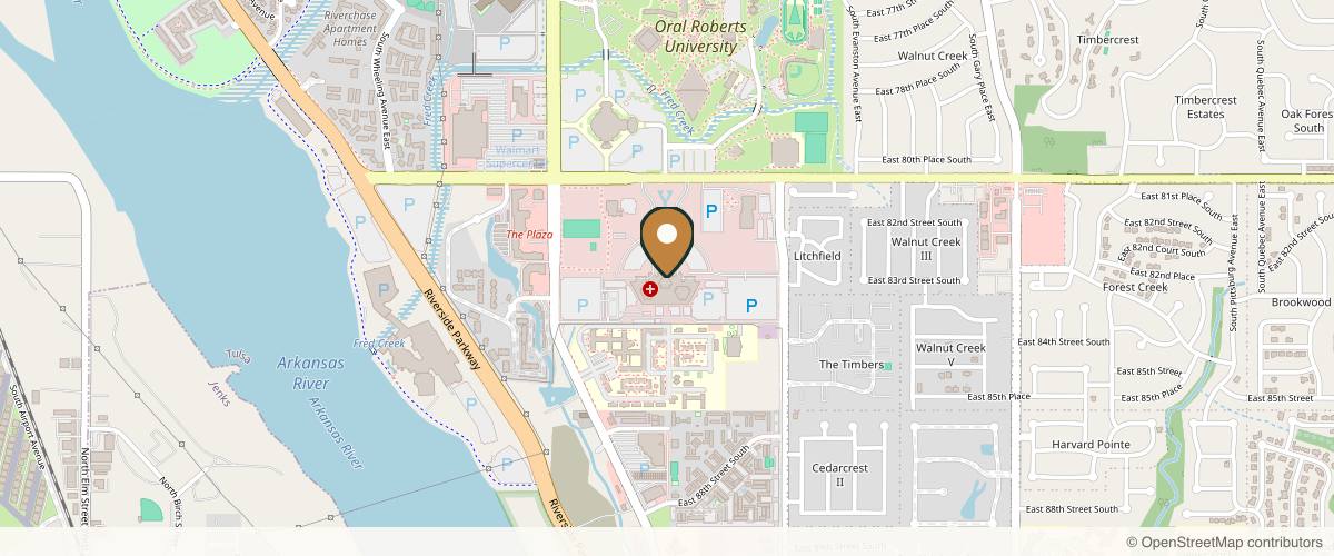 Map showing Tulsa Oklahoma Plastic Surgery: Kevin Paul Kunkel, MD in Tulsa, Oklahoma