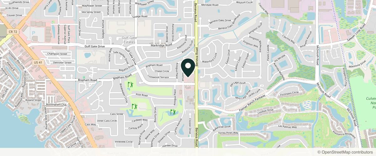 Map showing University Park Dermatology in Sarasota, Florida