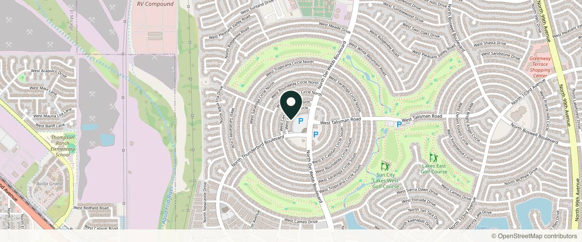 Map showing Updegraff Clinic for Allergy & Dermatology in Surprise, Arizona