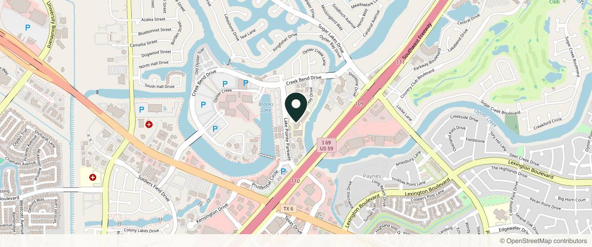 Map showing U.S. Dermatology Partners Sugar Land in Sugar Land, Texas