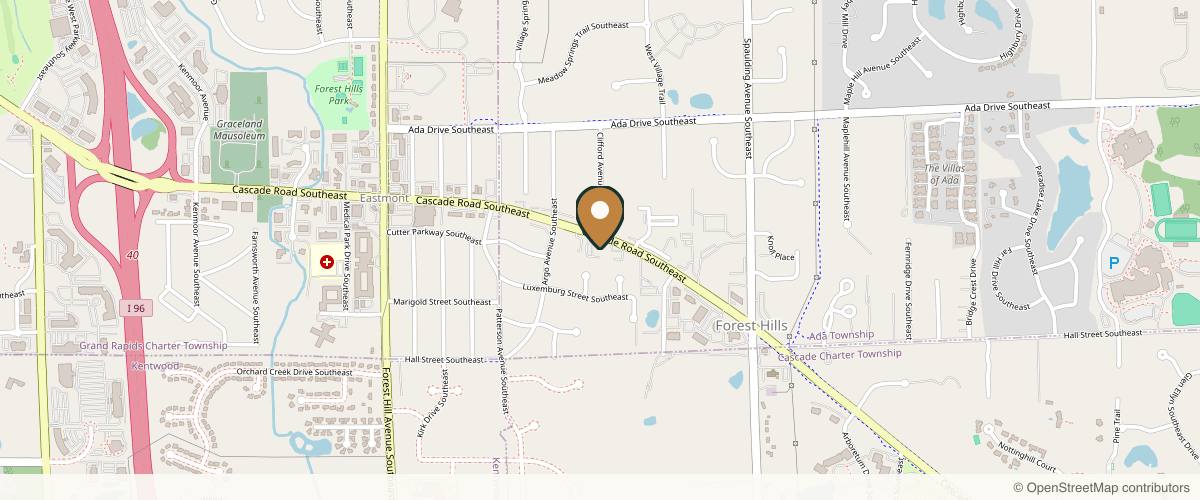 Map showing VAGOTIS Cosmetic Surgery + Skin Center in Grand Rapids, Michigan