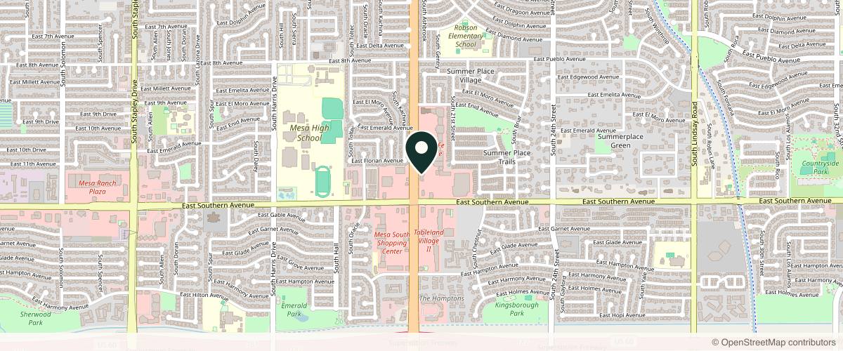 Map showing Valley Aesthetics in Mesa, Arizona