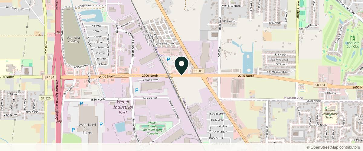 Map showing Valley Implants and Oral Surgery Pleasant View in Ogden, Utah