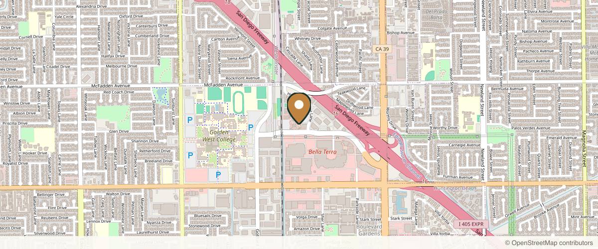 Map showing Venus MD in Huntington Beach, California