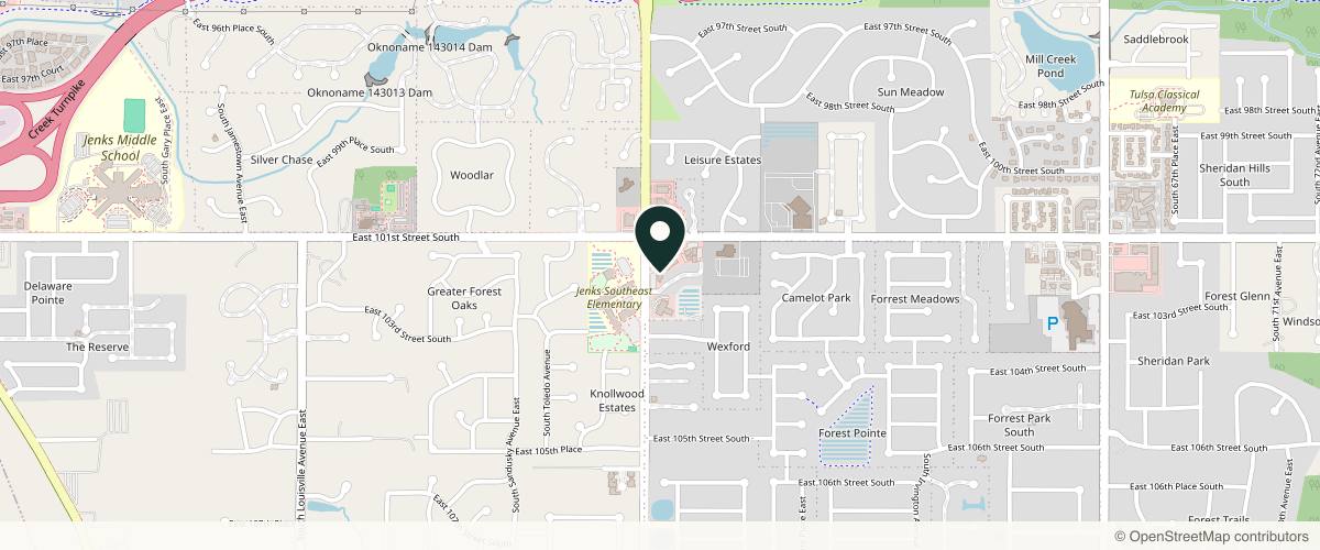 Map showing VibrantSkin Dermatology and Laser in Tulsa, Oklahoma