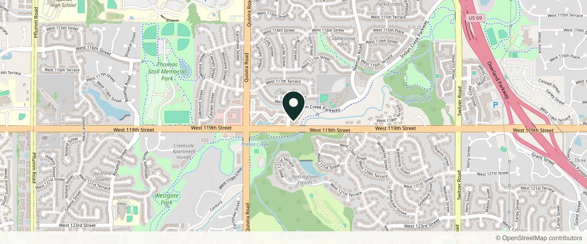 Map showing Victor M. Perez, MD, FACS - Renue Aesthetic Surgery in Overland Park, Kansas