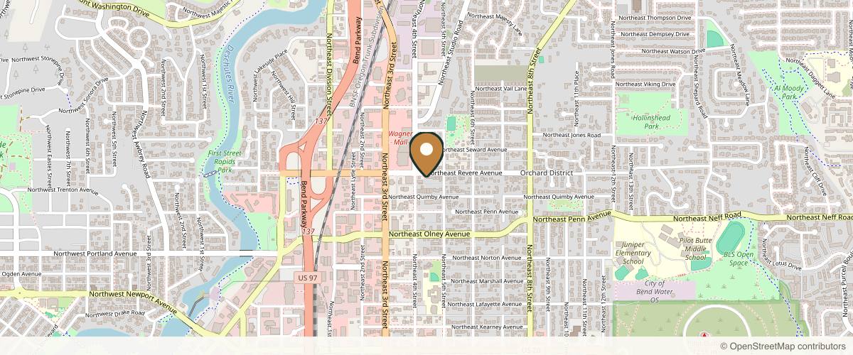 Map showing VillanoMD - Facial Plastic Surgery in Bend, Oregon